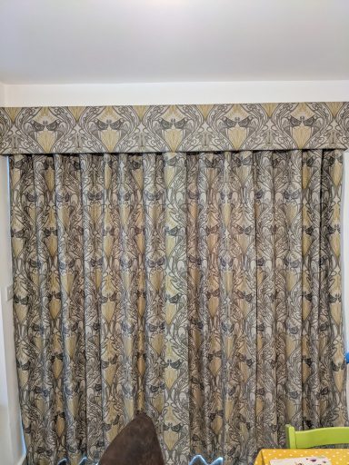 Pencil pleat curtains and unholstered pelmet Pencil pleat curtains and pelmet